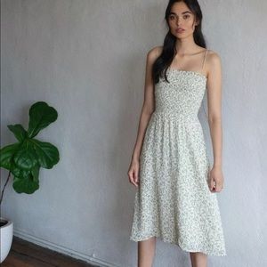 Reformation Sable dress-green/white (Ivy) XS